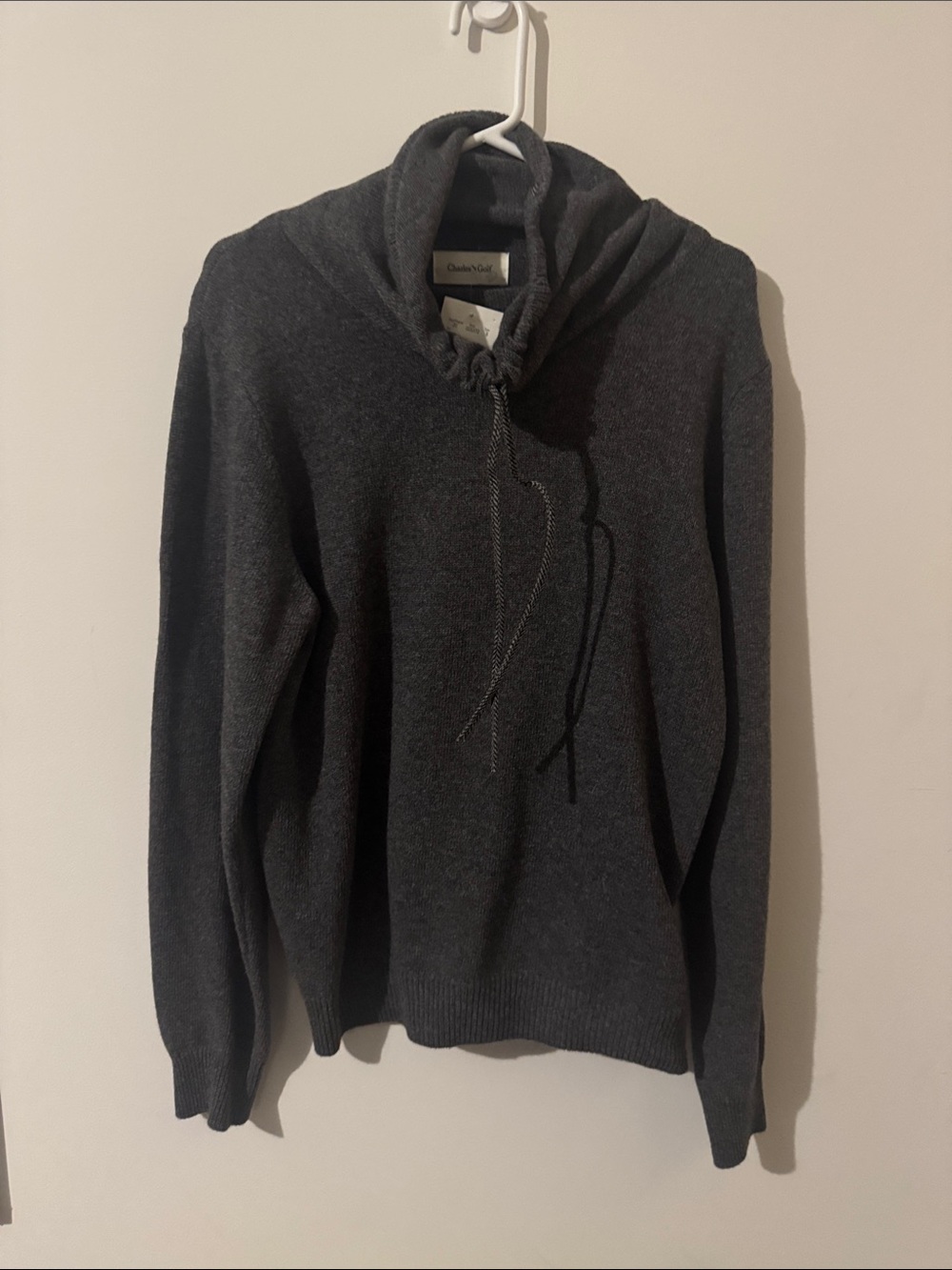 Charles Le Golf Charcoal Gray Hooded Men's Sweater